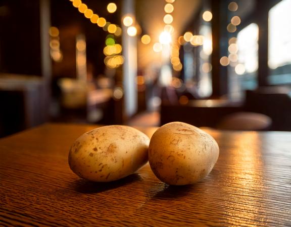 Two Potatoes Meet At An Elevator